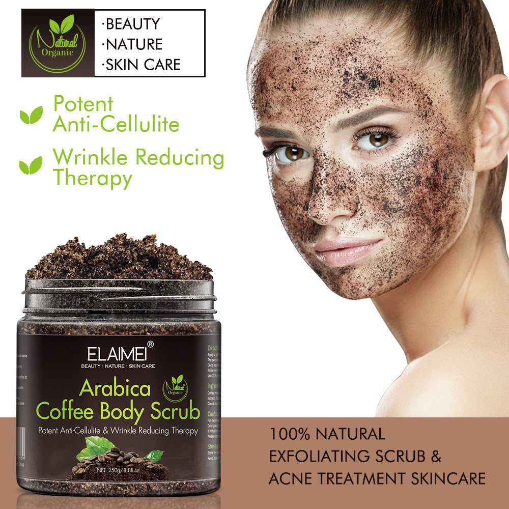 Coffee scrub exfoliating body