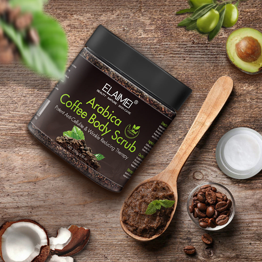 Coffee scrub exfoliating body