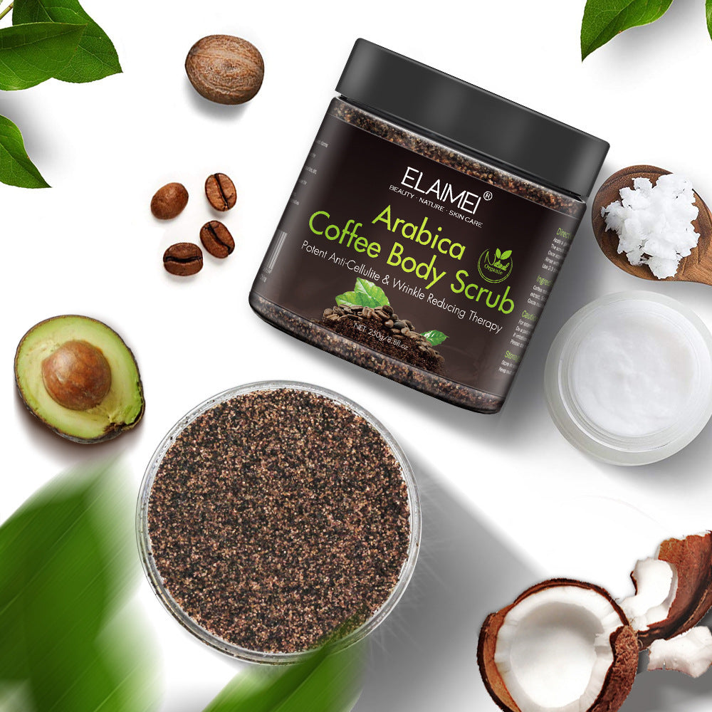 Coffee scrub exfoliating body