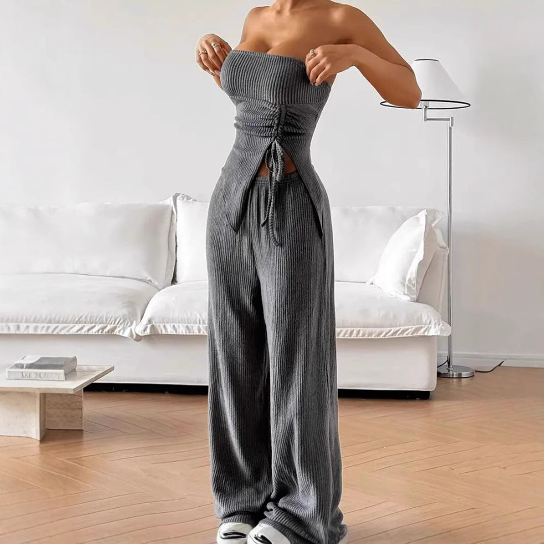 Sexy Chest Wrap Two-piece Set