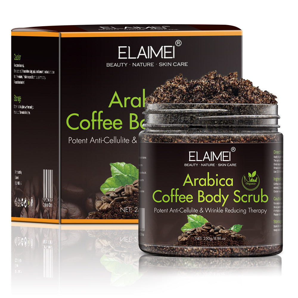 Coffee scrub exfoliating body