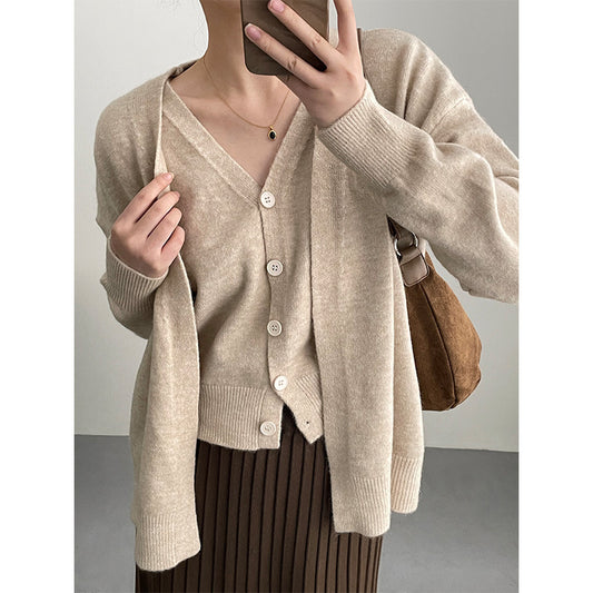 Cardigan Two-piece Short Sweater