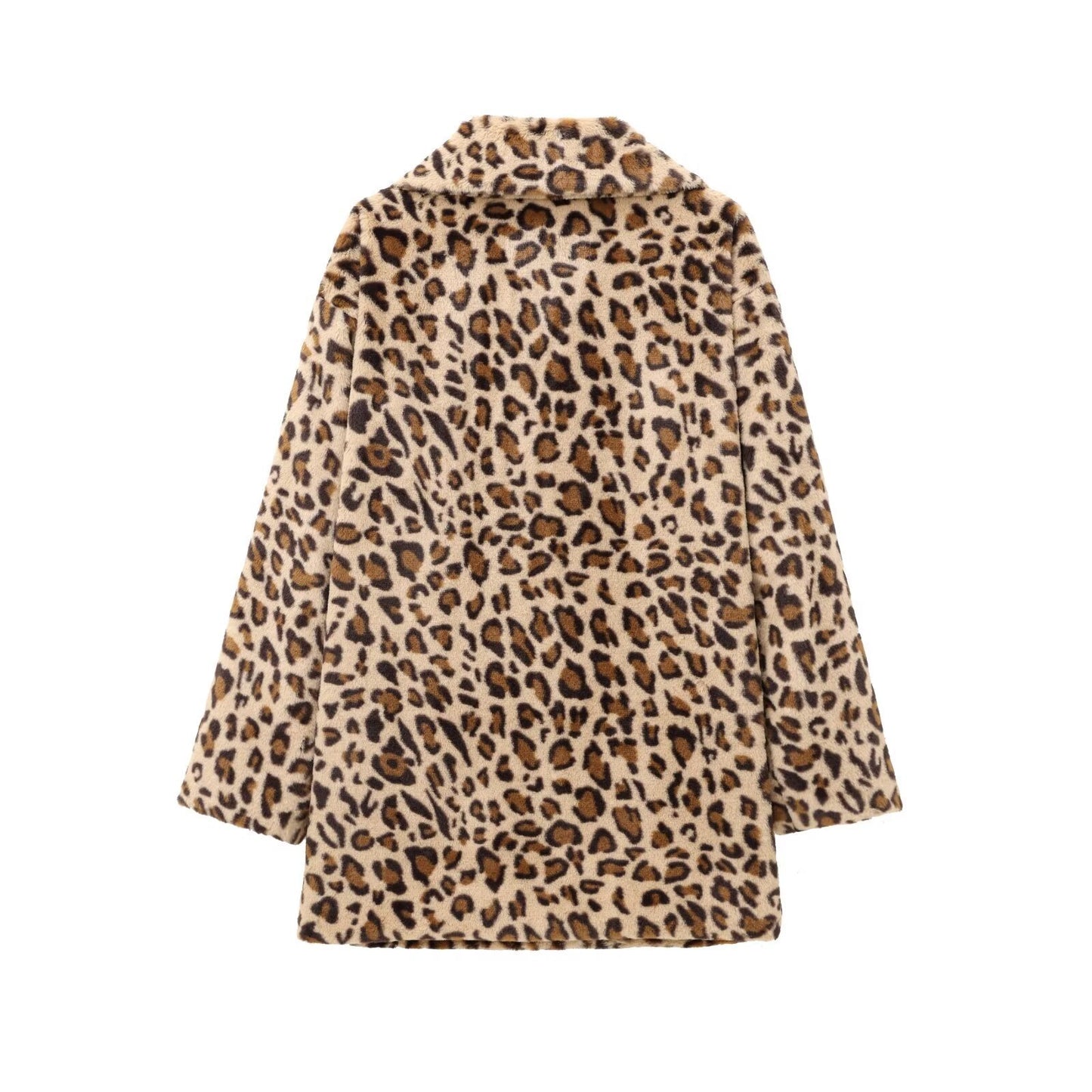 Fashion Leopard Print Mid-length Coat