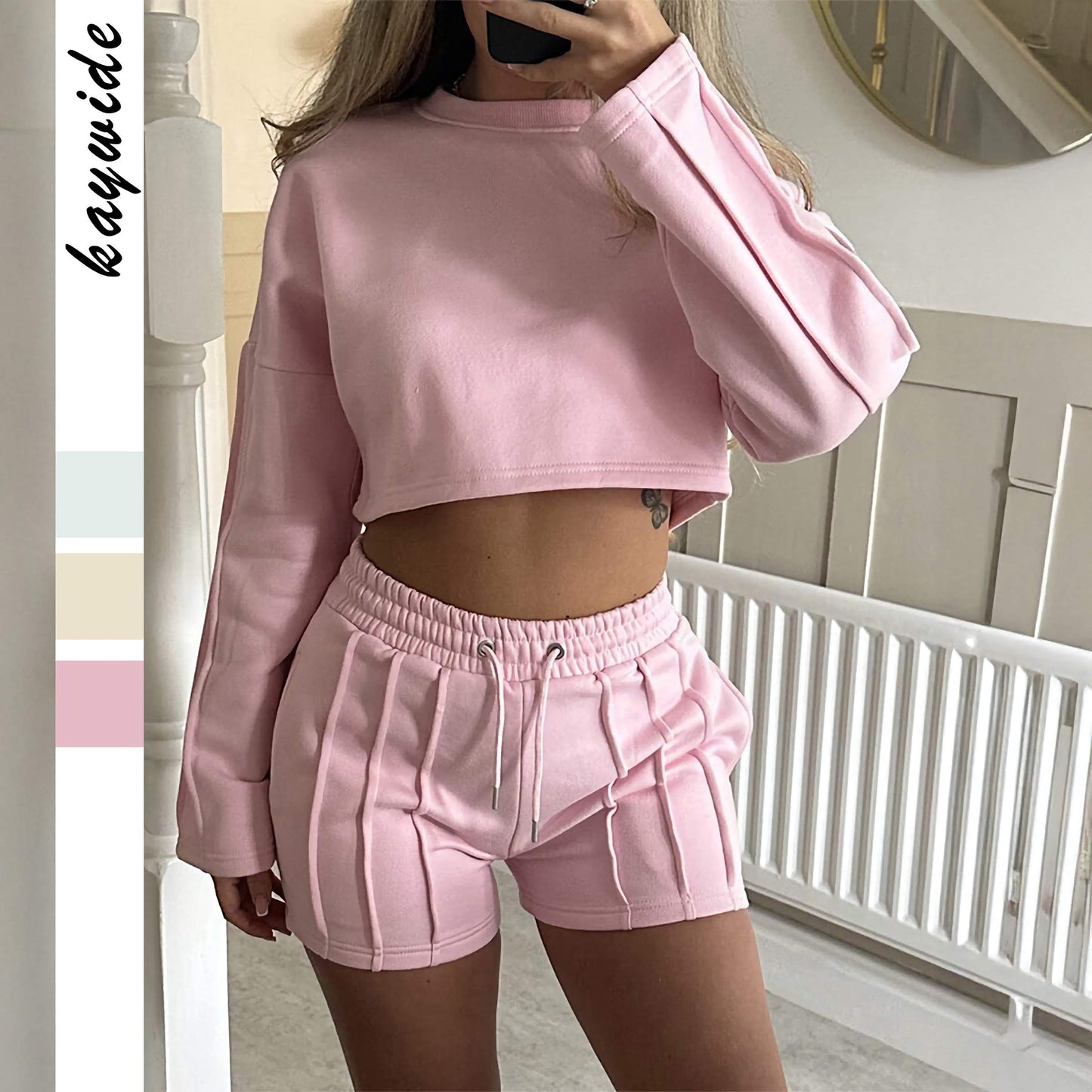 Hoodie Shorts Suit For Women