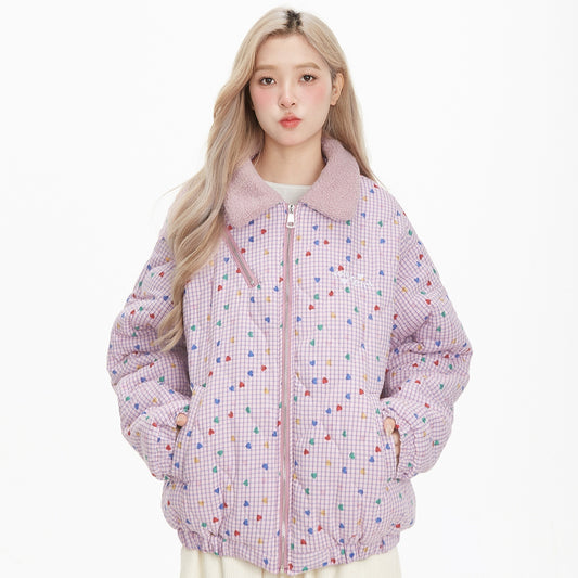 Lapel Cashmere Cotton-padded Coat Women