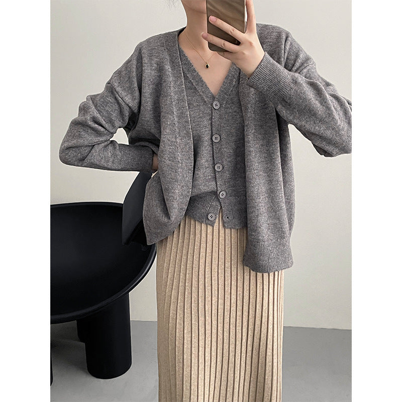 Cardigan Two-piece Short Sweater