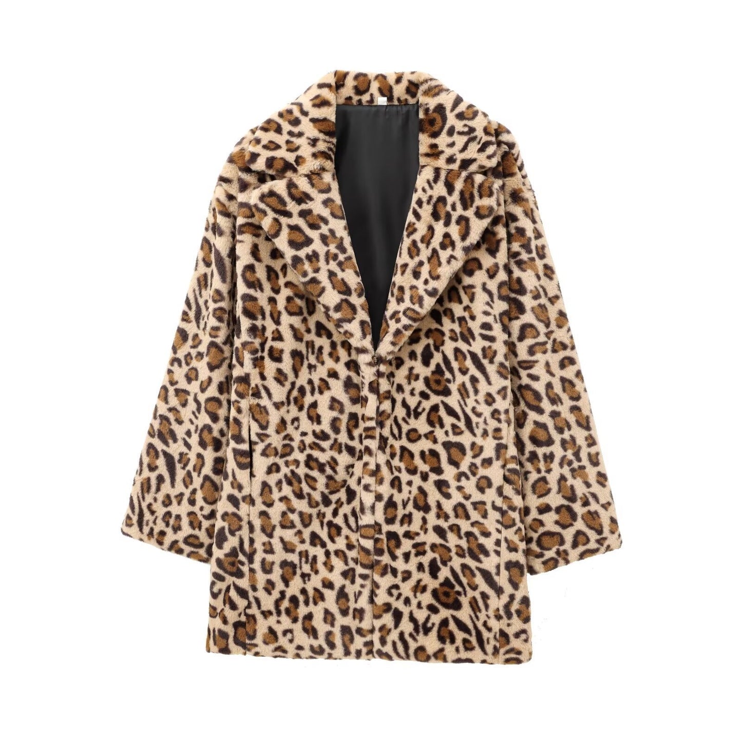 Fashion Leopard Print Mid-length Coat