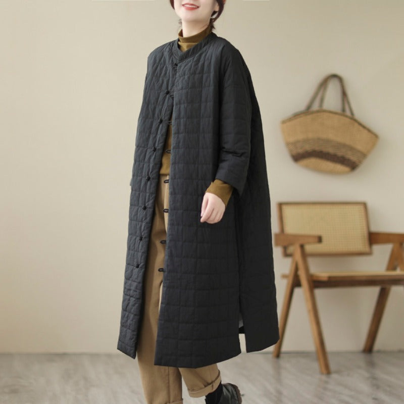 Knot Button Cotton Coat