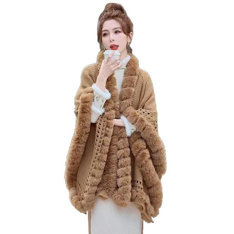 Fleece-lined Shawl Thickened