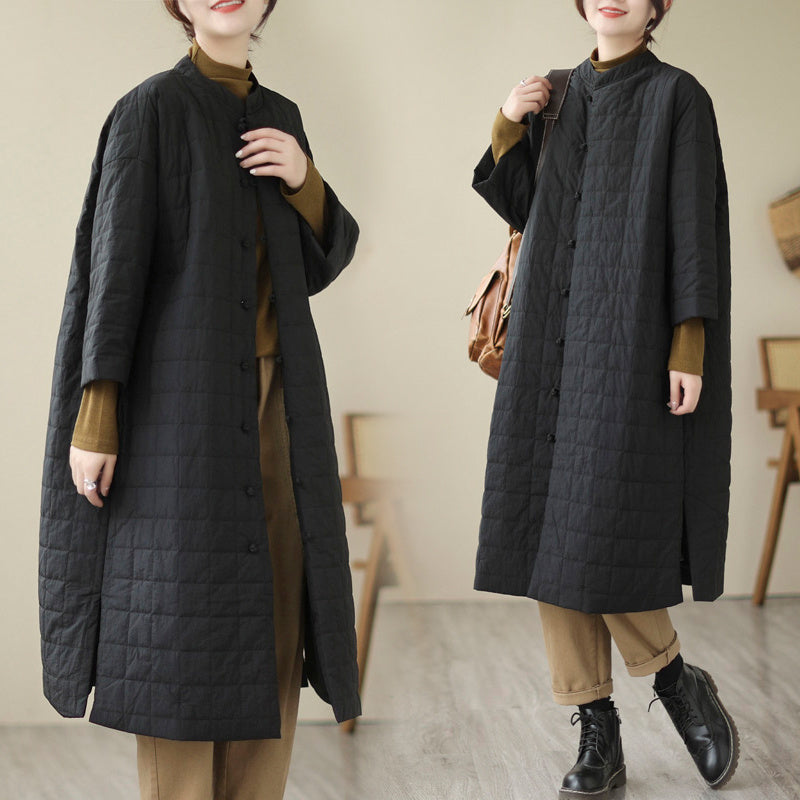 Knot Button Cotton Coat