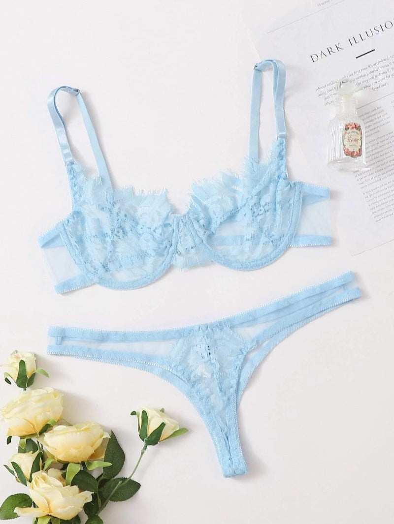 Craft Heart-shaped Lace See-through Clothing Suit