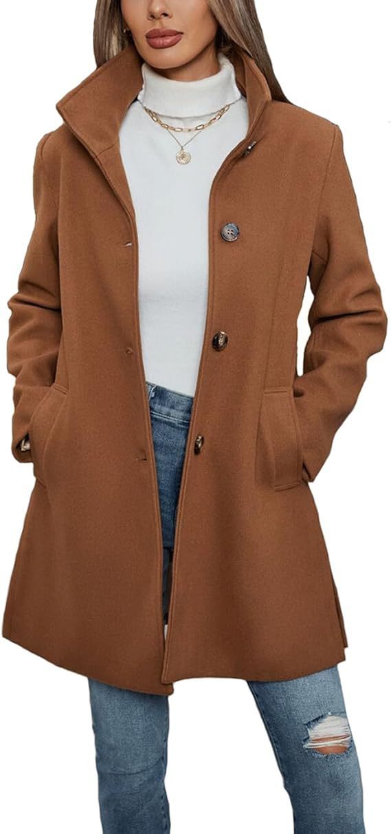 Winter Thick Long Sleeve Woolen Long Thick Coat