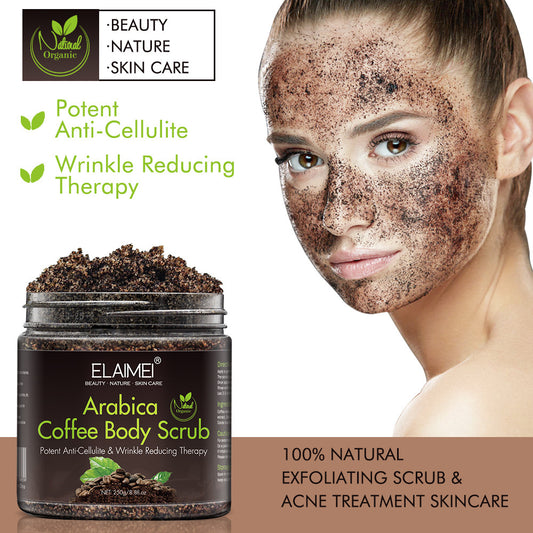 Coffee scrub exfoliating body