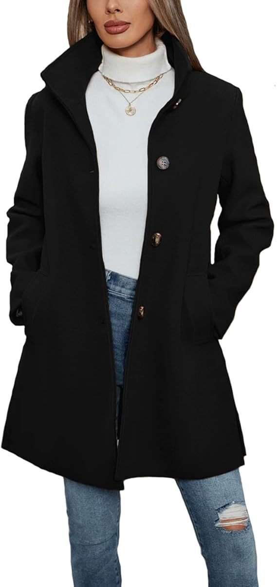 Winter Thick Long Sleeve Woolen Long Thick Coat