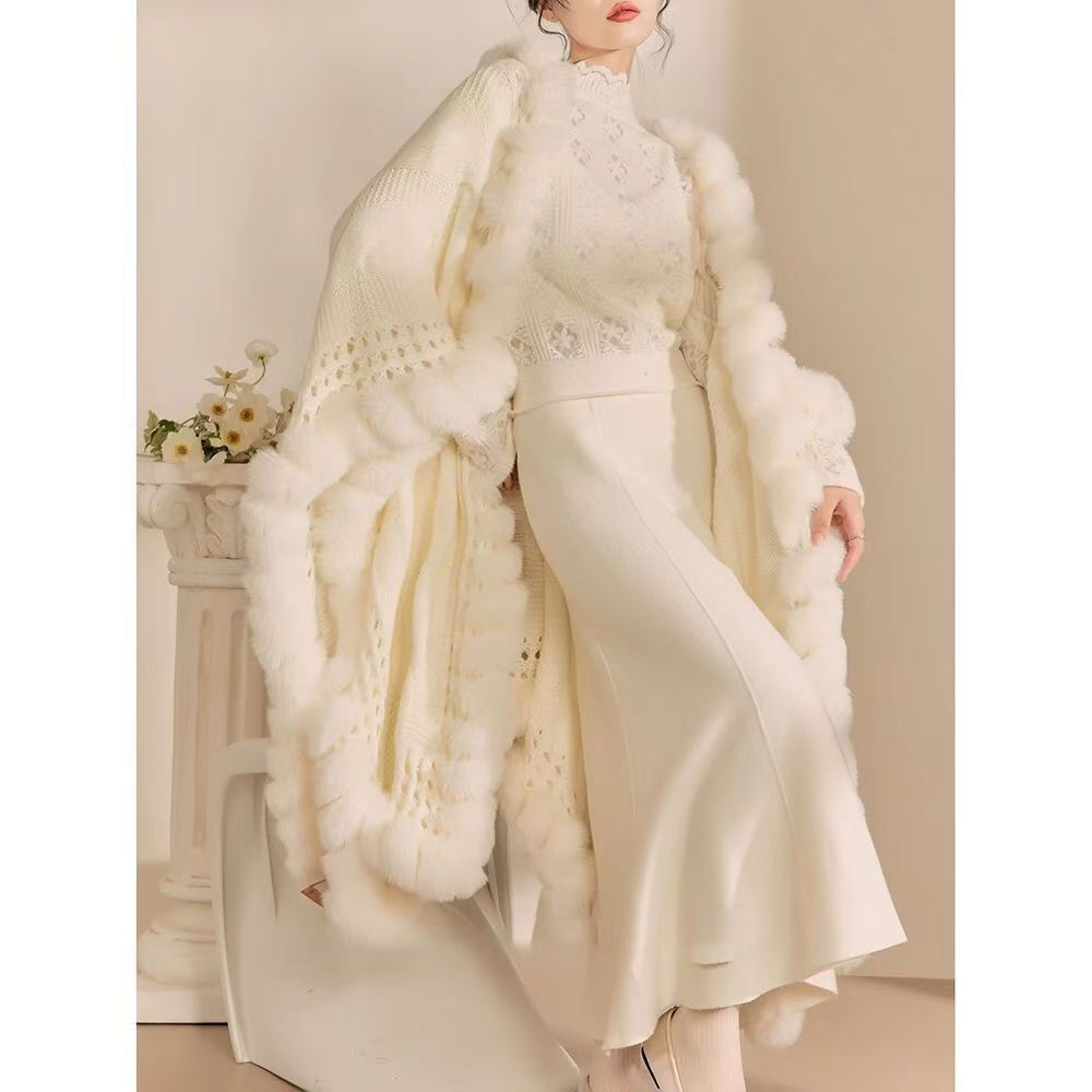 Fleece-lined Shawl Thickened