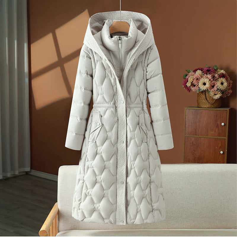Fashion Mid-length Women's Down Cotton Jacket Coat