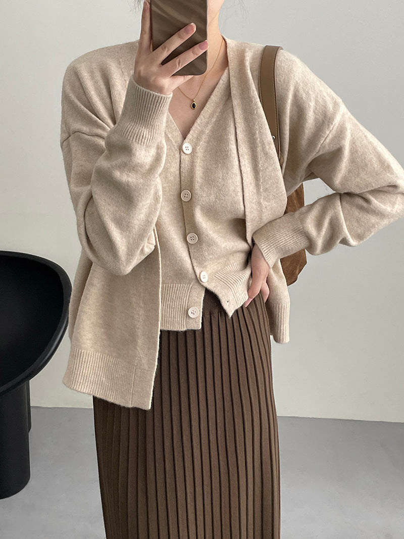 Cardigan Two-piece Short Sweater