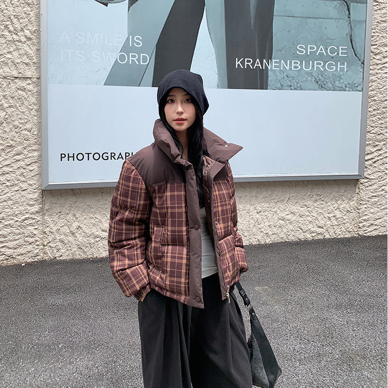 Cotton-padded Jacket Loose Thick Printed Short Coat