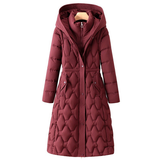 Fashion Mid-length Women's Down Cotton Jacket Coat