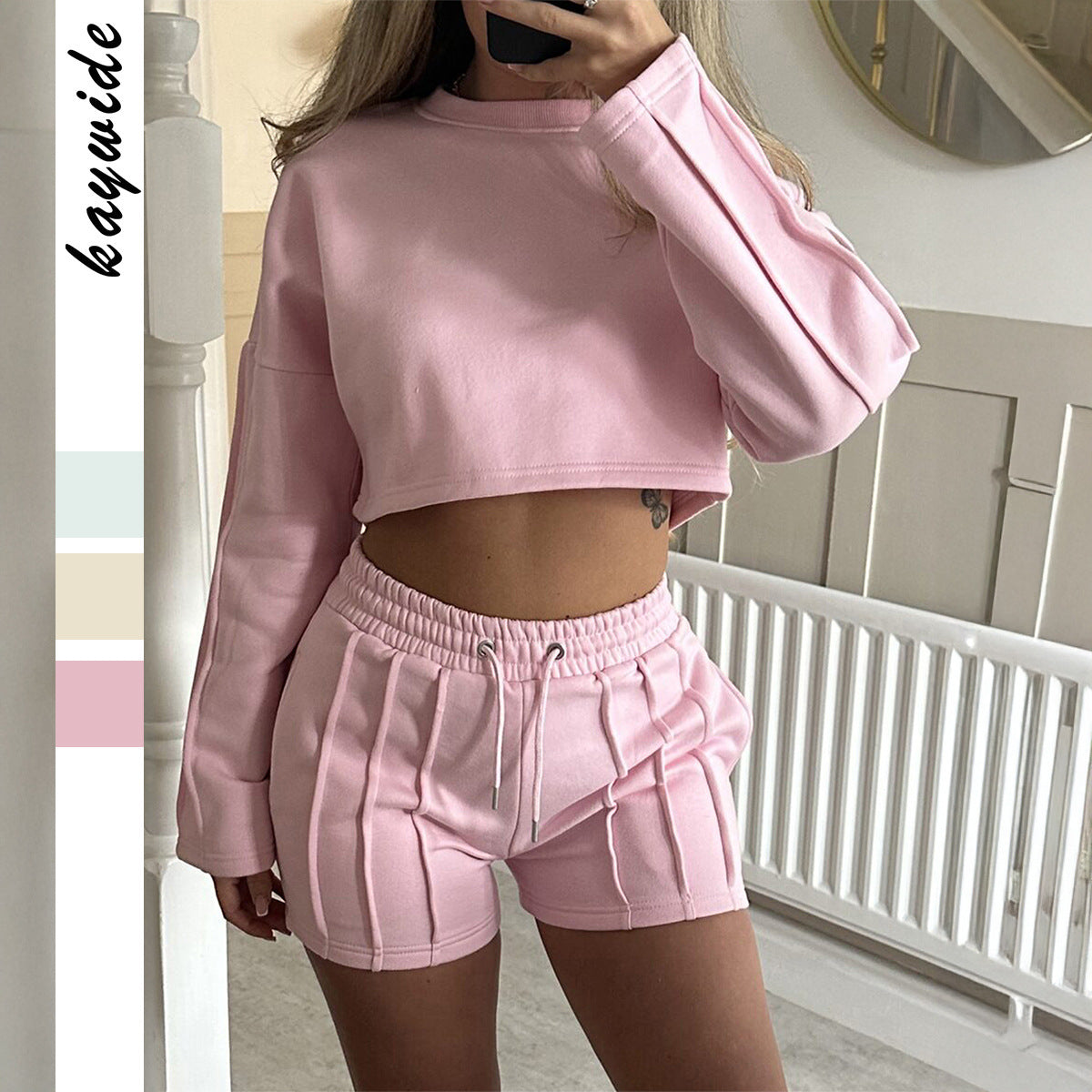 Hoodie Shorts Suit For Women