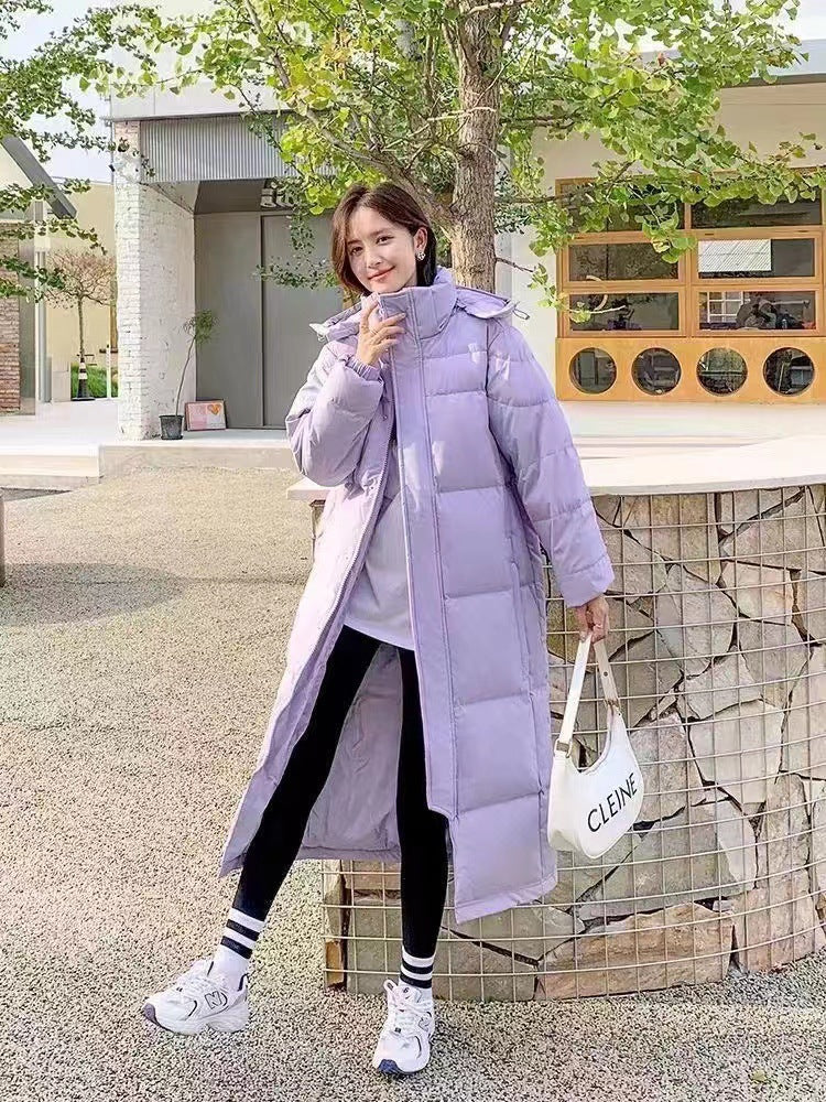 Winter Thickened White Duck Down Coat