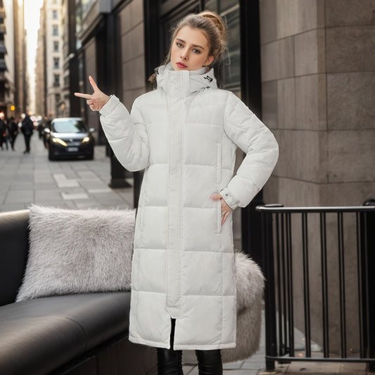 Thick Warm Lengthened Overknee Cotton-padded Jacket